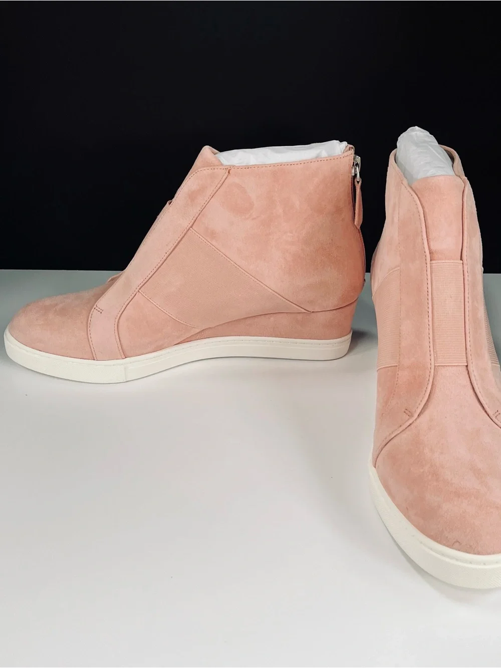 Linea Paolo Rose Pink Kid Suede Women’s Sneaker Boots- Size 10M